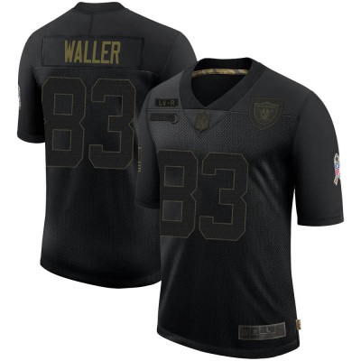 Men's Las Vegas Raiders #83 Darren Waller Black 2020 Salute To Service Limited Stitched Jersey
